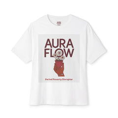 Aura Flow Period Poverty Disruptor, Unisex Oversized Boxy Tee
