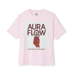 Aura Flow Period Poverty Disruptor, Unisex Oversized Boxy Tee