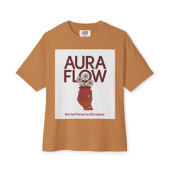 Aura Flow Period Poverty Disruptor, Unisex Oversized Boxy Tee